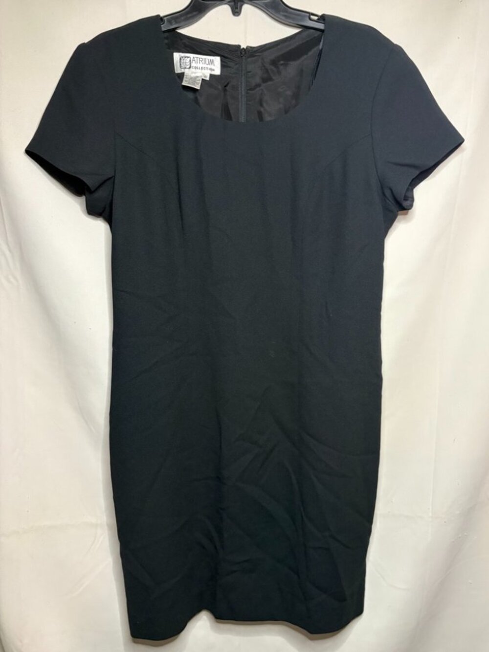 Women's Atrium Collection Size 10 - Black Short Sleeve Back Zipper Dress
